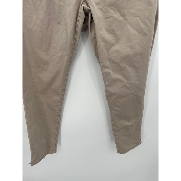Wit & Wisdom Pants Women 14 WIDE Khaki Tan Stretch Cotton Blend Pockets - Picture 3 of 8